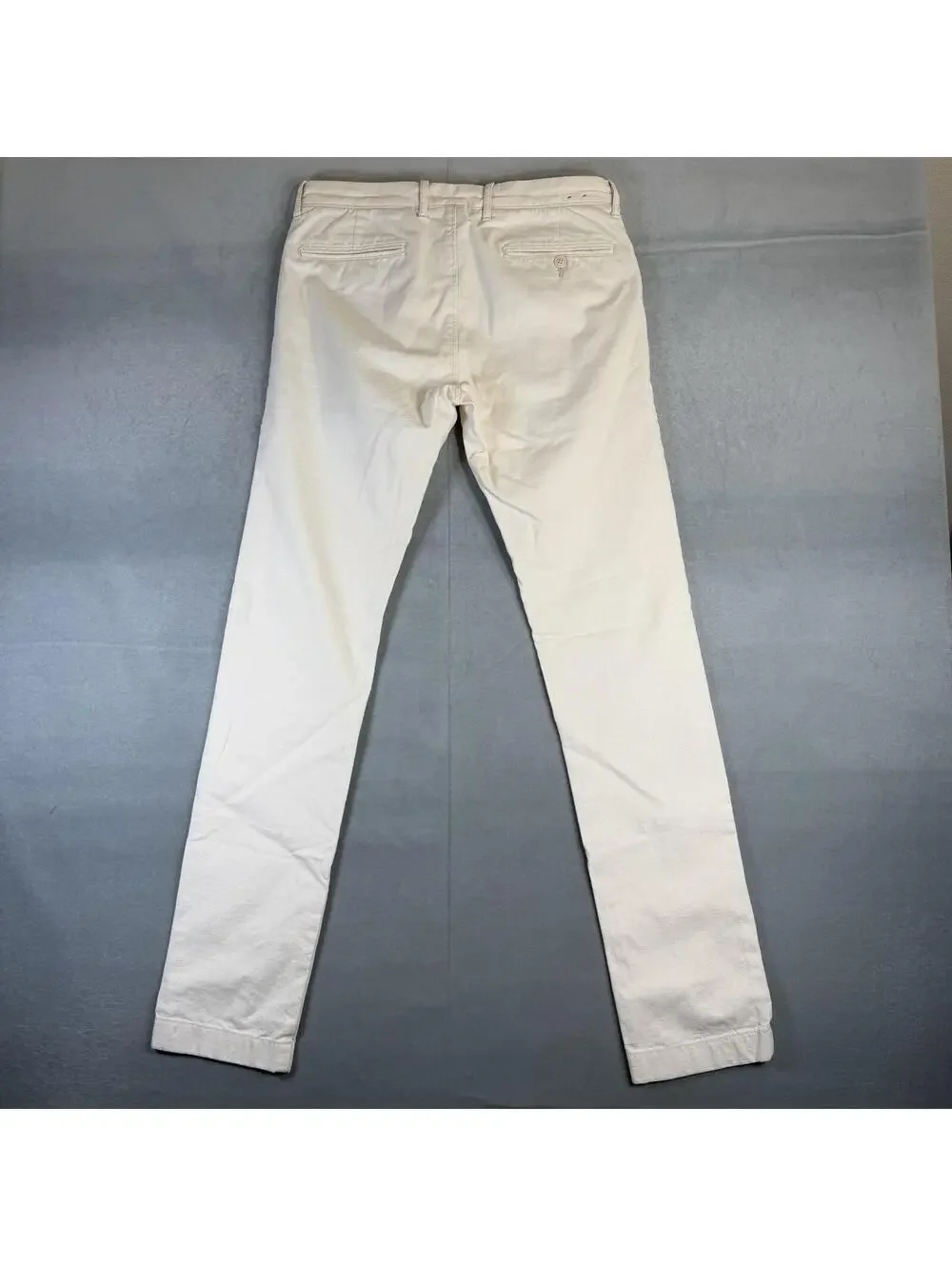 J.Crew 484 Chino Pants Mens 30x34 Soft White Eggshell Slim Straight Leg Cotton